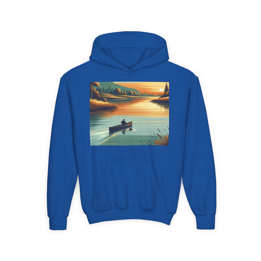 Canoeing Youth Hoodie - Heavy Blend Sweatshirt