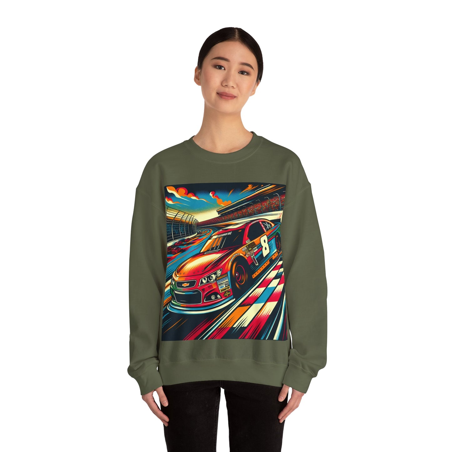 Race Car Crewneck Sweatshirt | Racing Apparel, Unisex Sweatshirt, Nascar Gift, Motorsports Clothing, Car Enthusiasts Sweatshirt