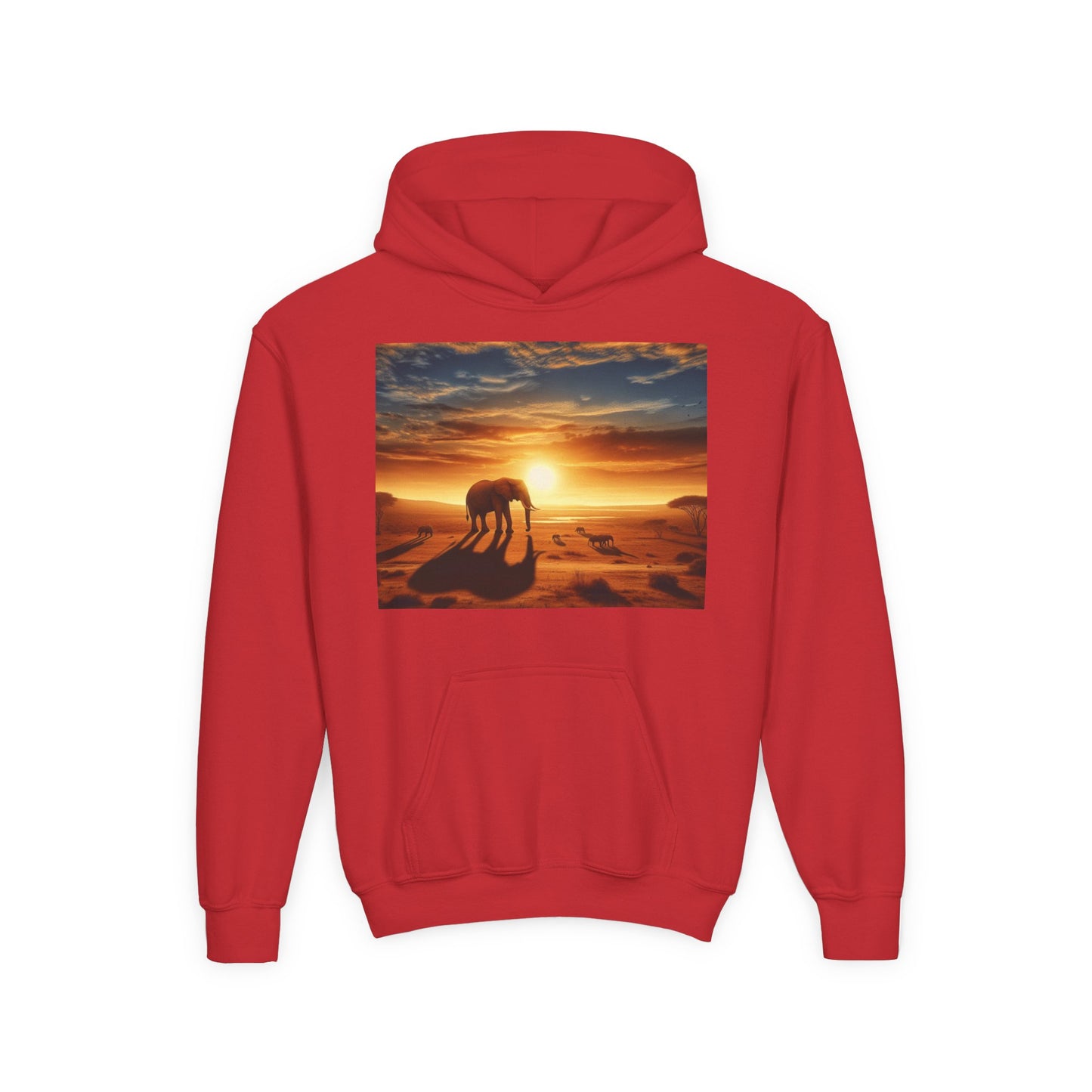 Elephants Youth Hoodie - Heavy Blend Sweatshirt