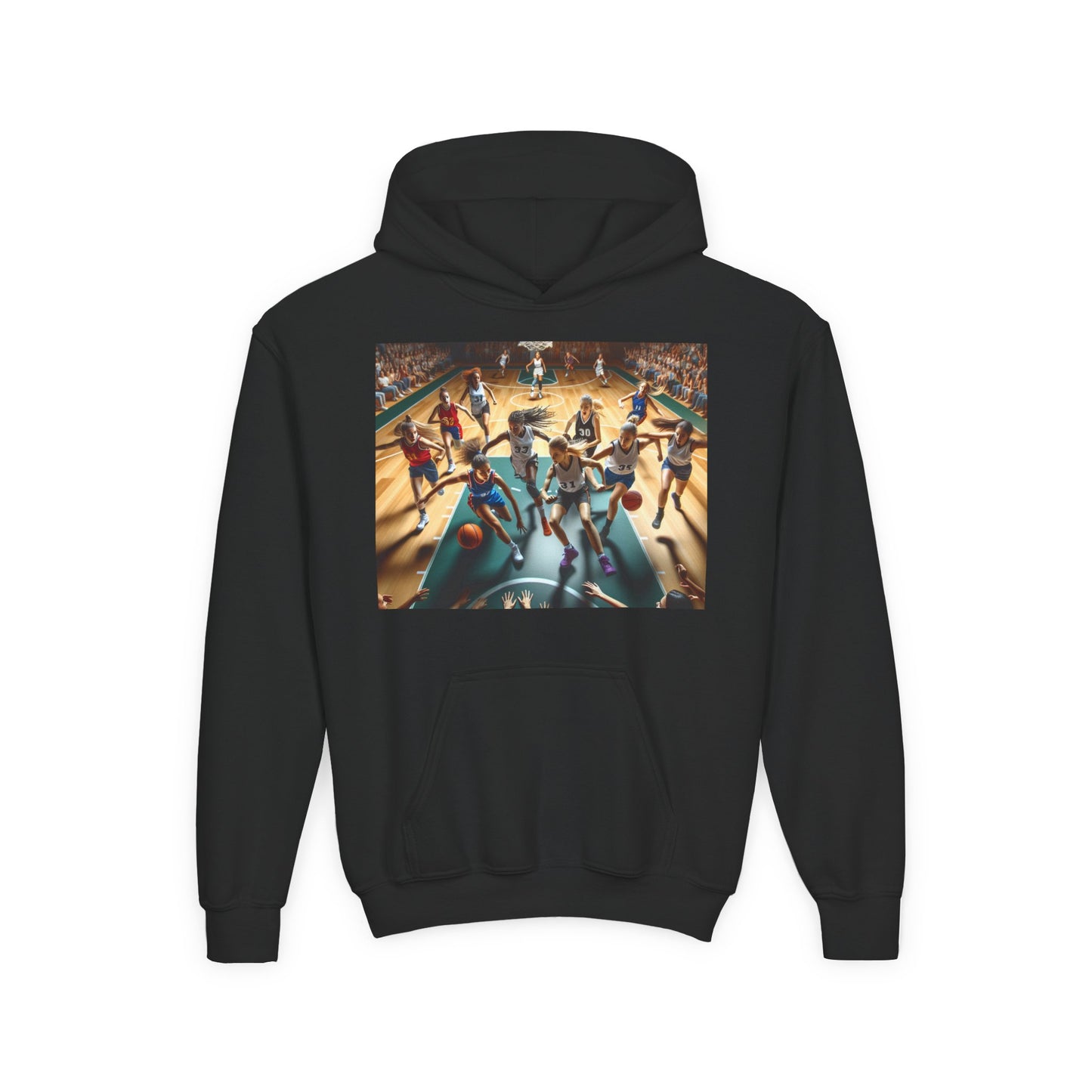 Basketball Youth Hoodie - Heavy Blend Sweatshirt