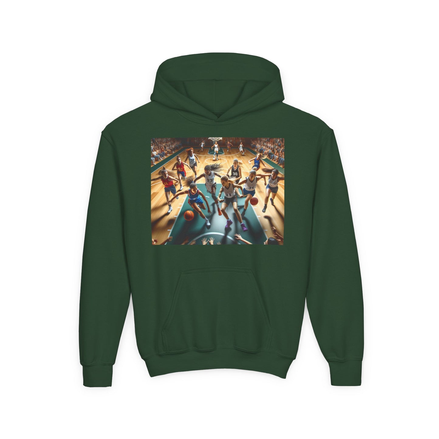 Basketball Youth Hoodie - Heavy Blend Sweatshirt