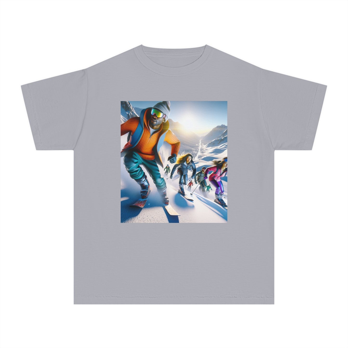 Skiing Youth Midweight Tee
