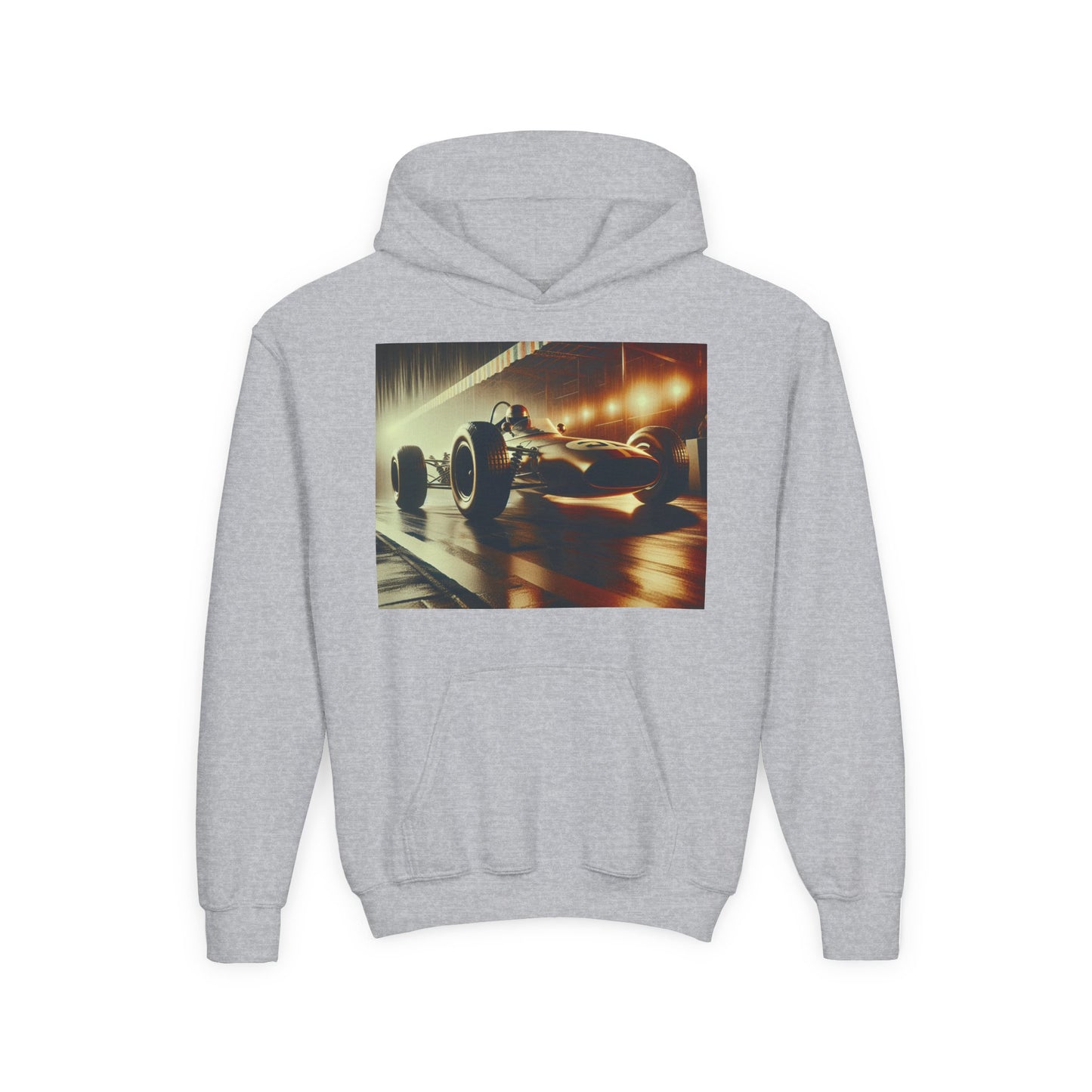 Vintage F1 Youth Hoodie - Heavy Blend Sweatshirt