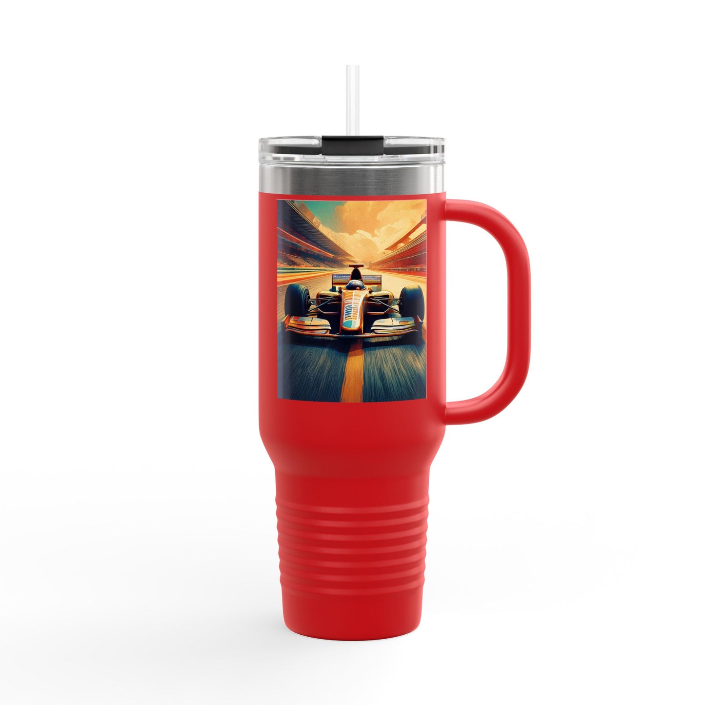 Vintage F1 Insulated Travel Mug, 40oz, Perfect for Fans, Sports Events, Coffee, Tea, Water