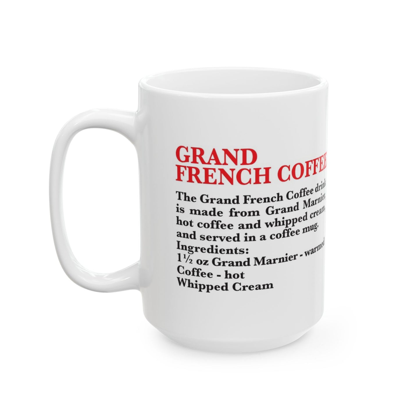 Grand French Coffee Ceramic Recipe Mug