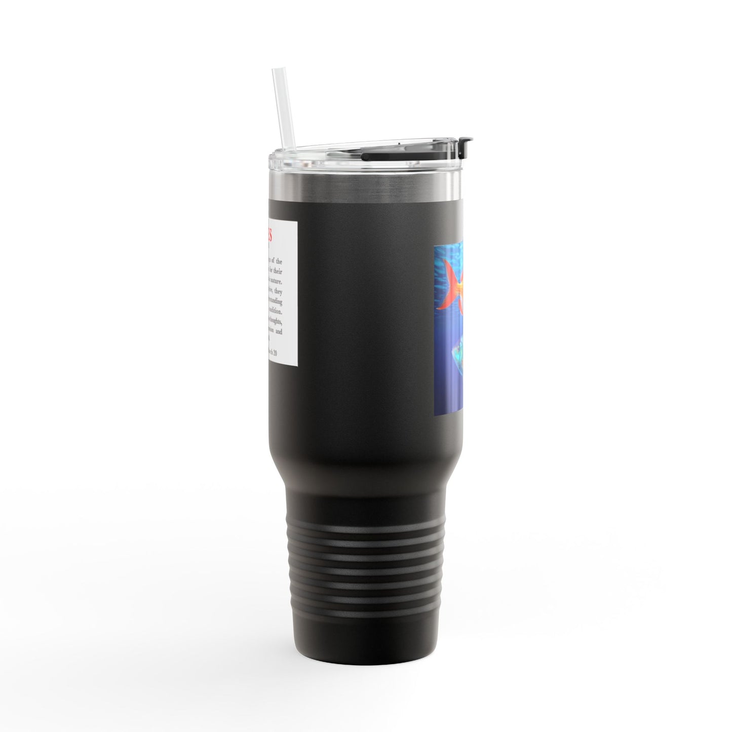 Pisces Insulated Travel Mug, 40oz, Perfect for Zodiac Fans, Coffee, Tea, Water