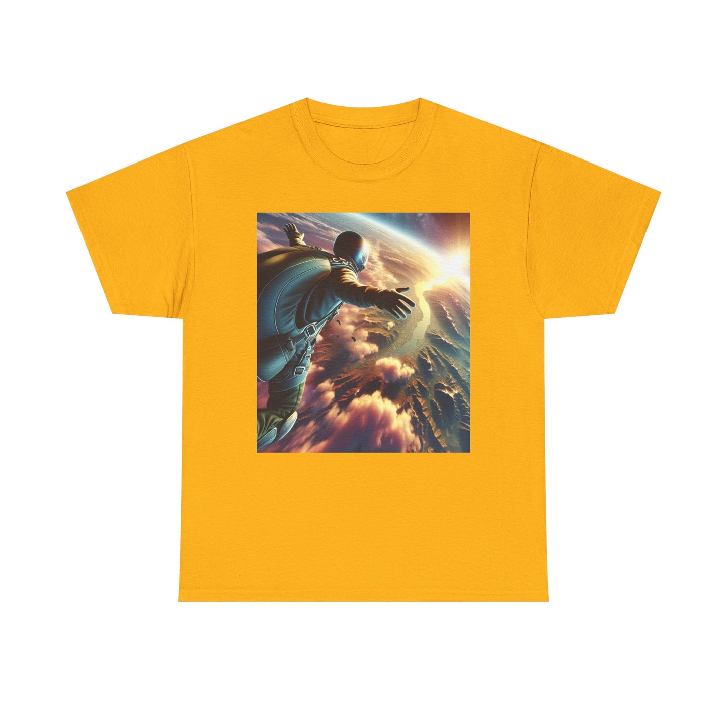 Cosmic Adventure Unisex Heavy Cotton Tee - Space Graphic Shirt