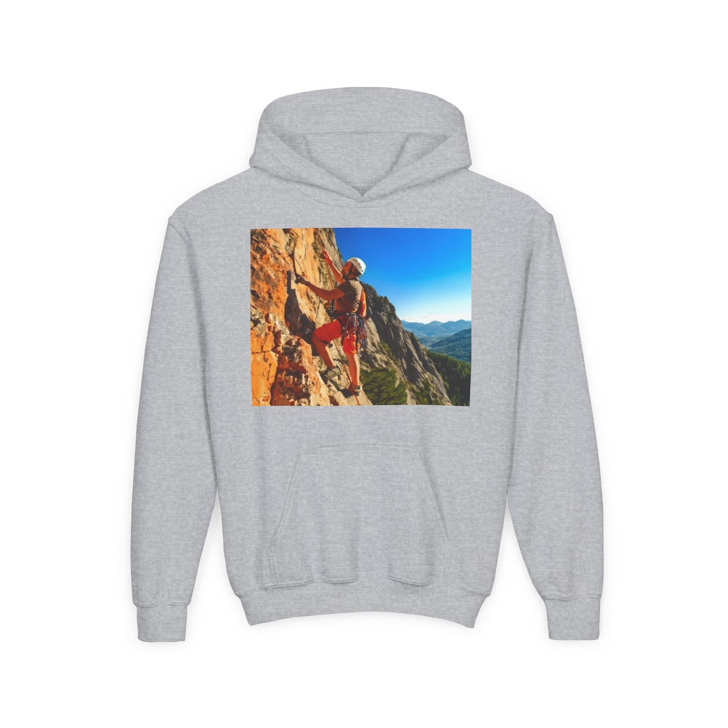 Rock Climbing Youth Hoodie - Heavy Blend Sweatshirt