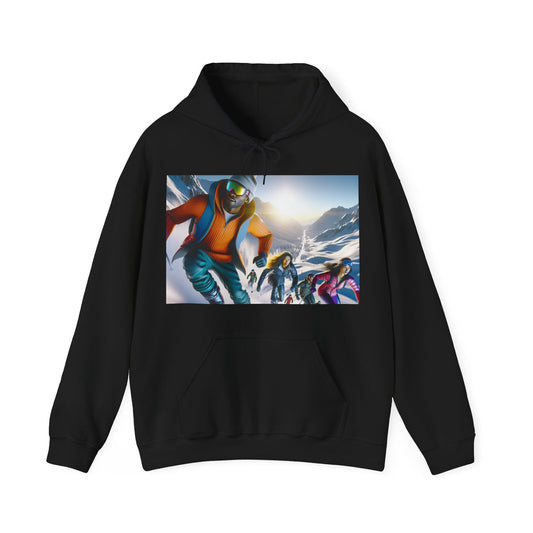 Skiing Unisex Heavy Blend™ Hooded Sweatshirt