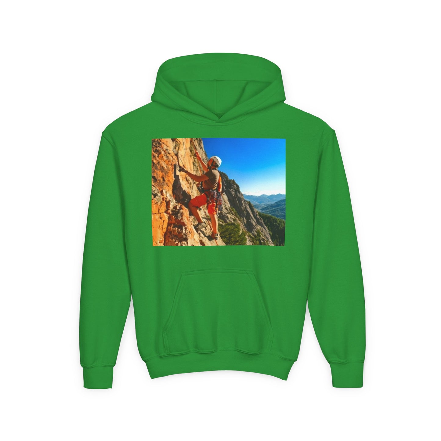 Rock Climbing Youth Hoodie - Heavy Blend Sweatshirt