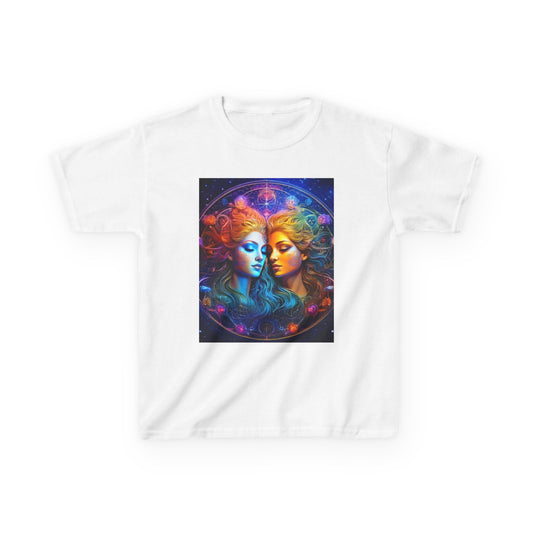 Gemini Horoscope Kids Tee - Cosmic Zodiac T-Shirt for Astrology Lovers, Birthday Gift, Everyday Wear, Reference Guide, Unique Design