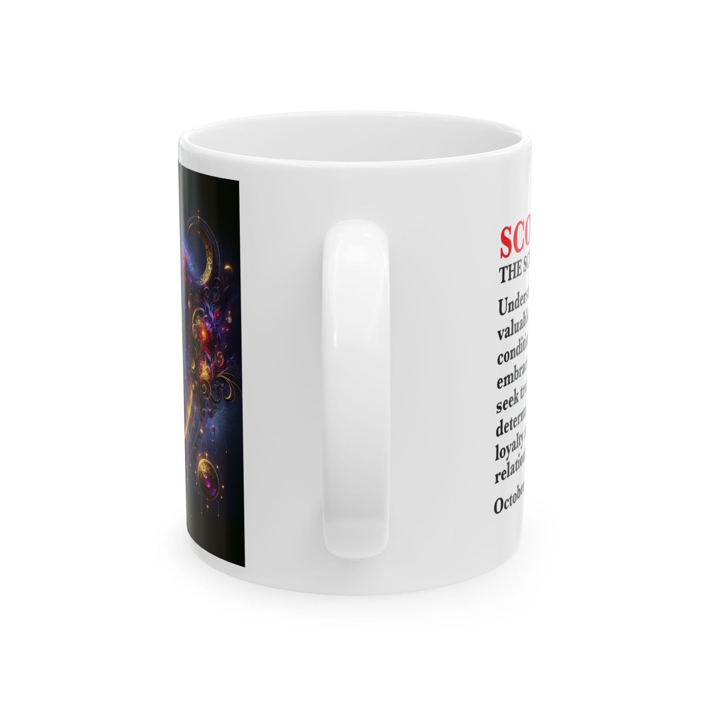 Scorpio Zodiac Ceramic Mug, Astrology Coffee Cup, Horoscope Drinkware for Scorpio Lovers, October/November Birthday Gift, Star Sign Mug