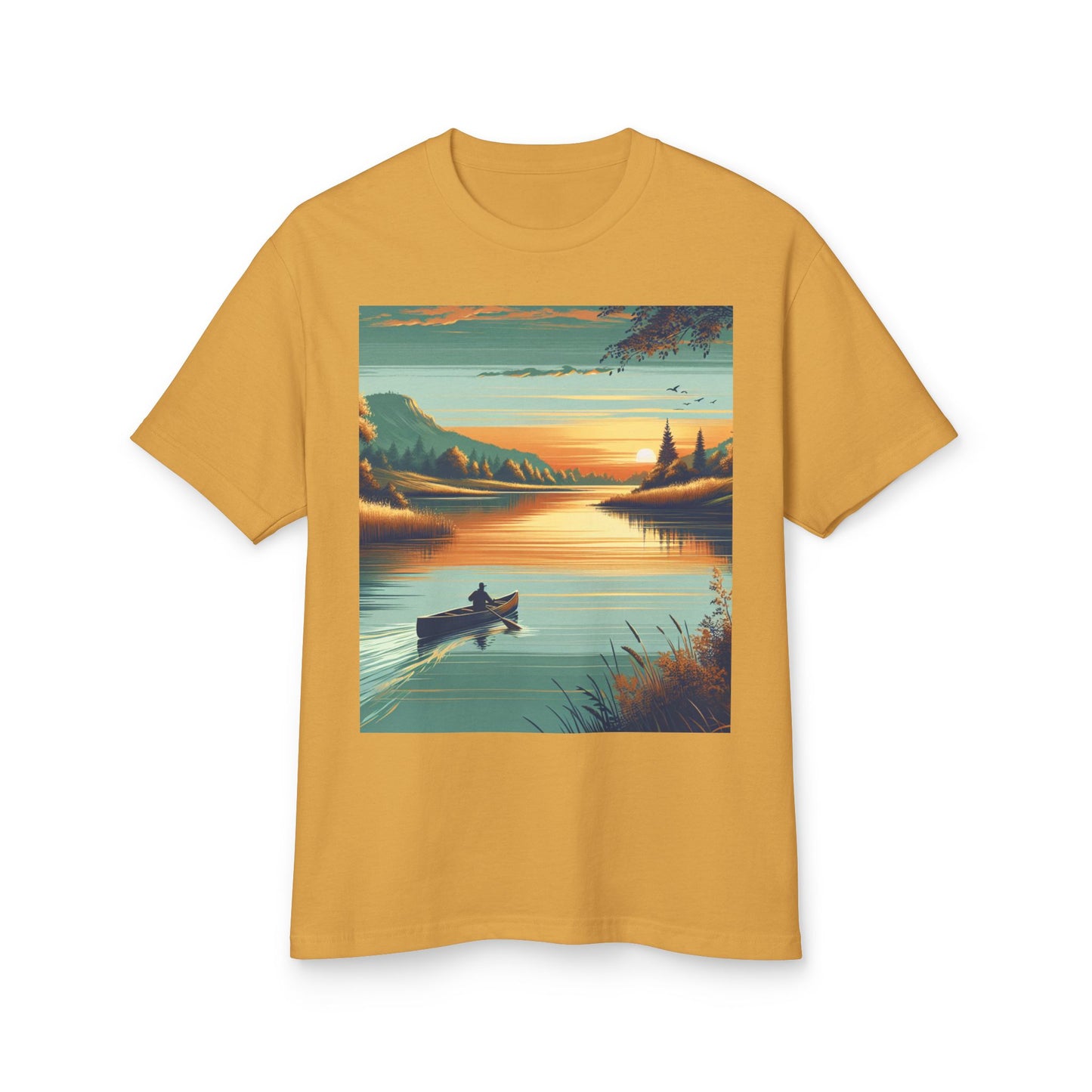 Canoeing Heavyweight Tee - Unisex Garment-Dyed Shirt