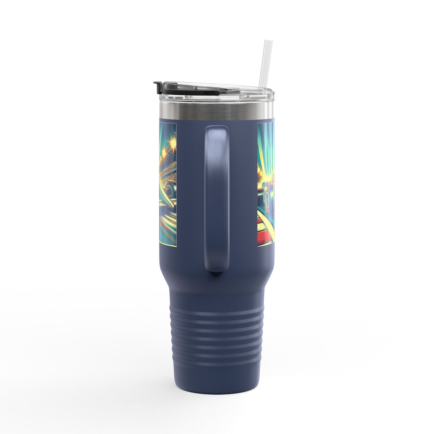 Vintage F1 Insulated Travel Mug, 40oz, Perfect for Fans, Sports Events, Coffee, Tea, Water