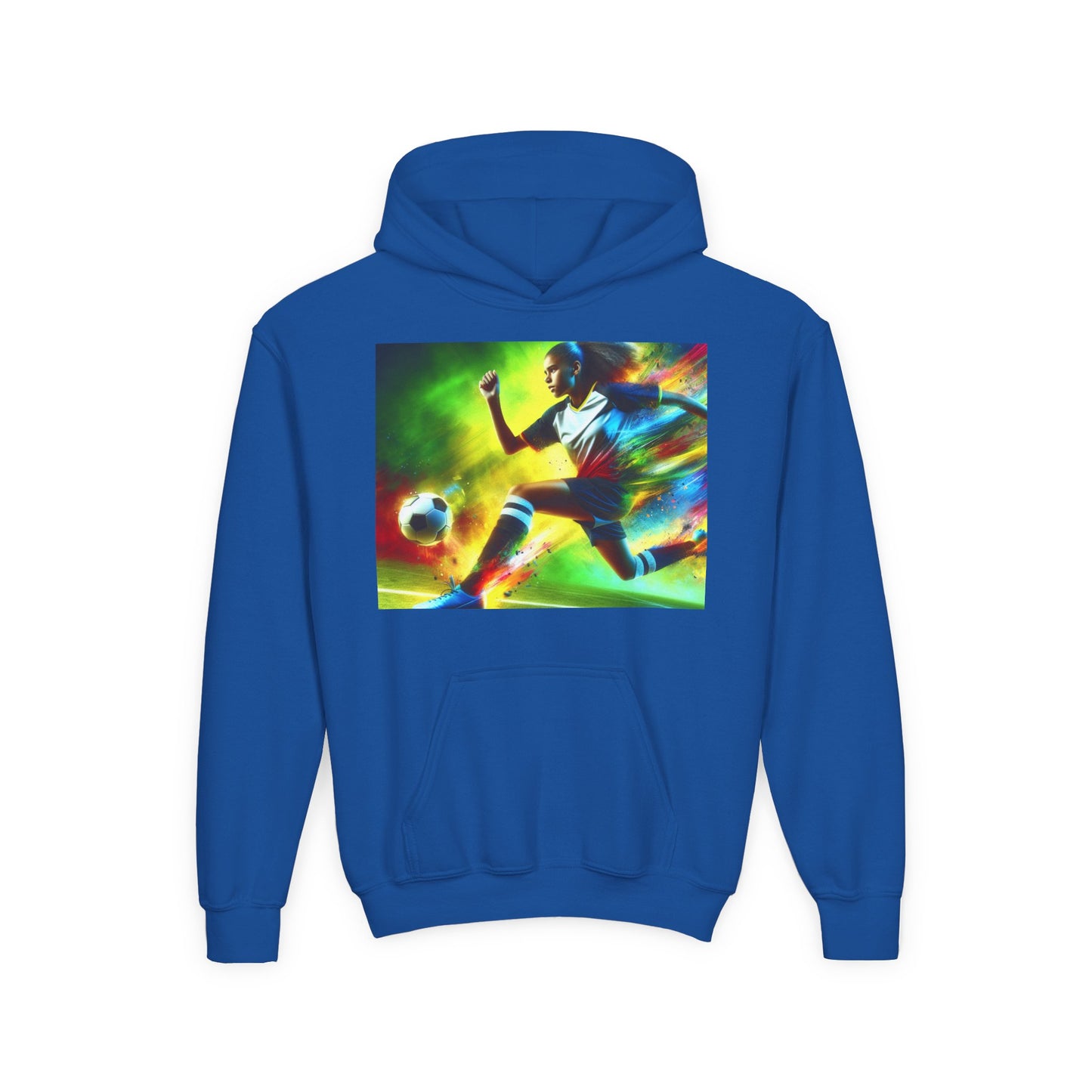 Soccer Youth Hoodie - Sporty Heavy Blend Sweatshirt for Young Athletes
