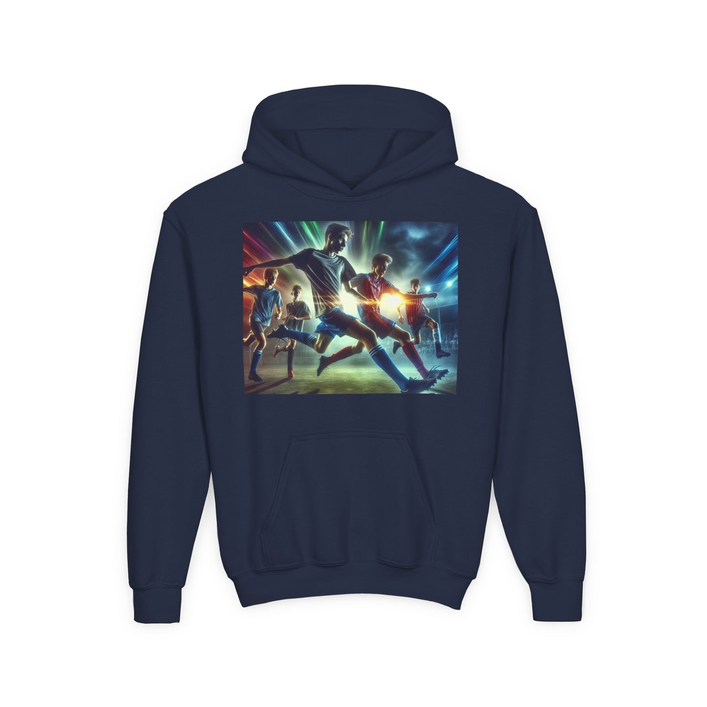 Soccer Youth Hoodie - Sporty Heavy Blend Sweatshirt for Young Athletes