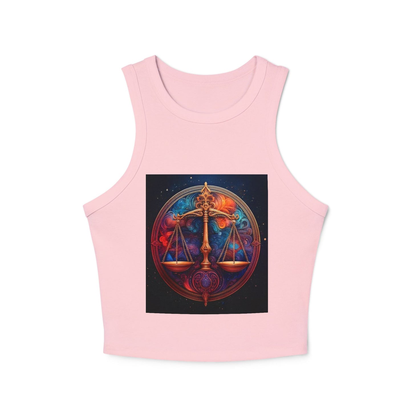 Libra Women's Micro Rib Racer Tank Top