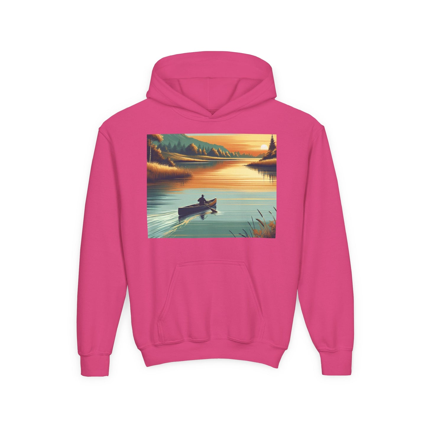 Canoeing Youth Hoodie - Heavy Blend Sweatshirt