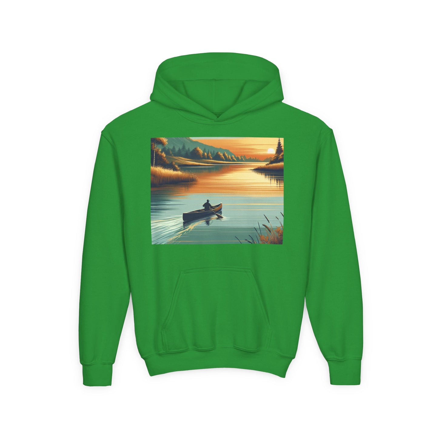 Canoeing Youth Hoodie - Heavy Blend Sweatshirt