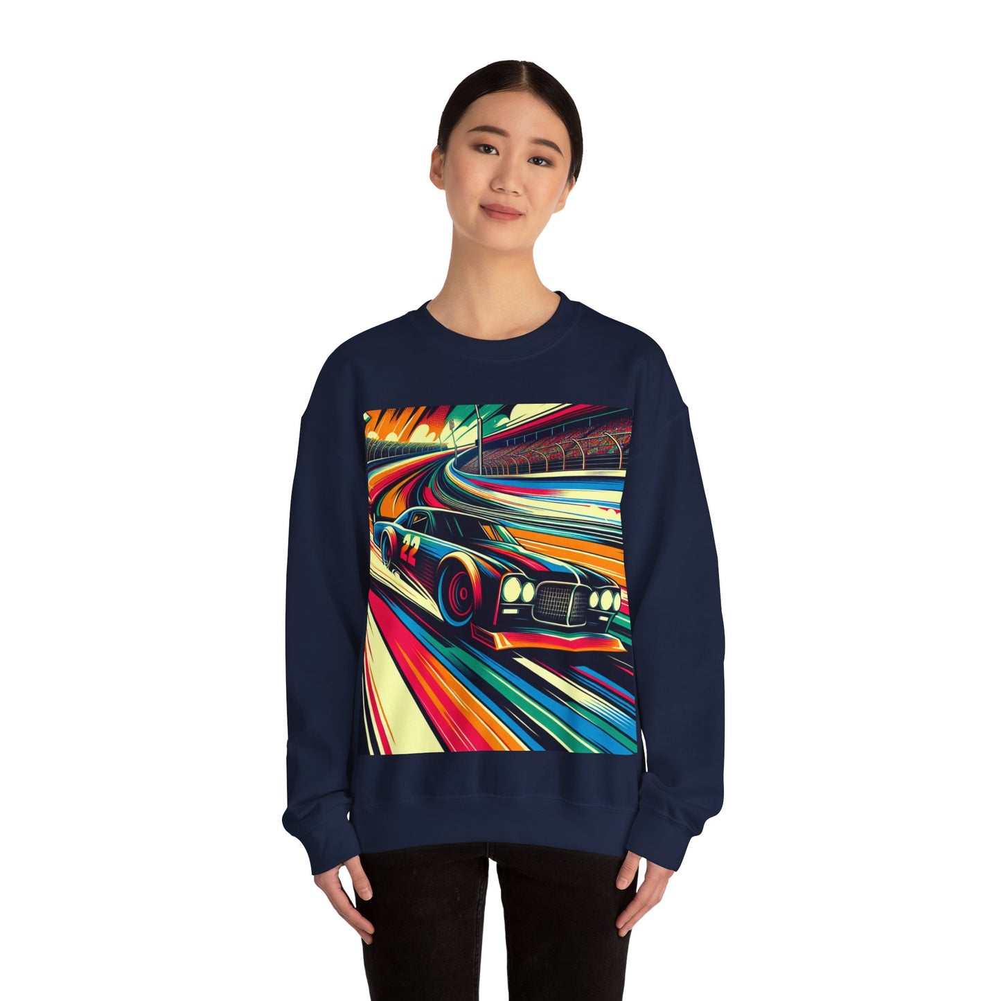 Race Car Crewneck Sweatshirt | Racing Apparel, Unisex Sweatshirt, NASCAR Gift, Motorsports Clothing, Car Enthusiasts Sweatshirt