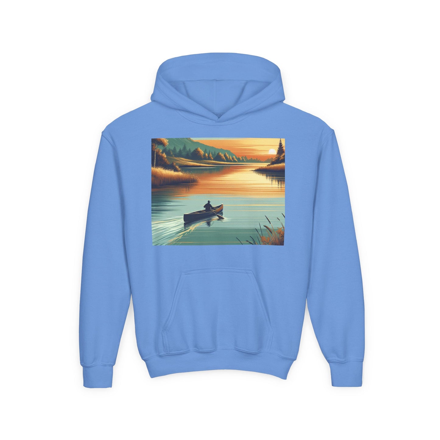 Canoeing Youth Hoodie - Heavy Blend Sweatshirt