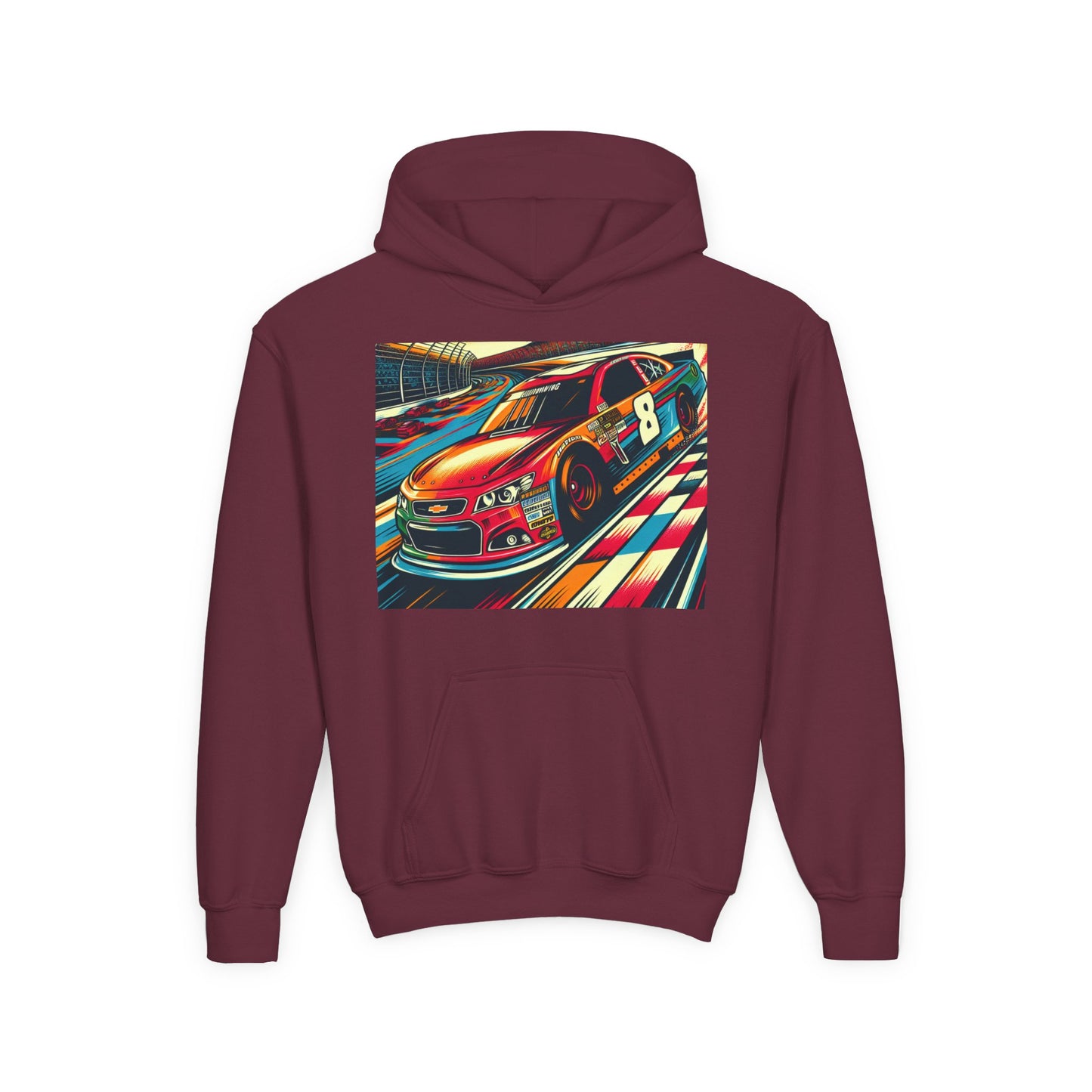 Nascar 8 Youth Hoodie - Heavy Blend Sweatshirt