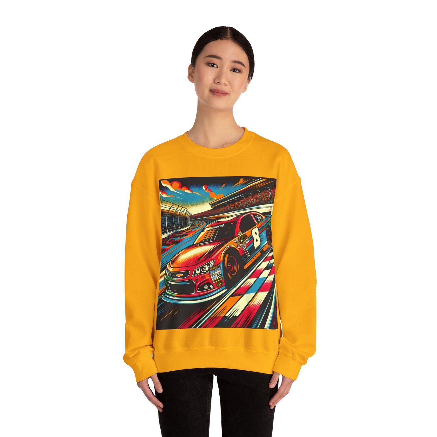 Race Car Crewneck Sweatshirt | Racing Apparel, Unisex Sweatshirt, Nascar Gift, Motorsports Clothing, Car Enthusiasts Sweatshirt