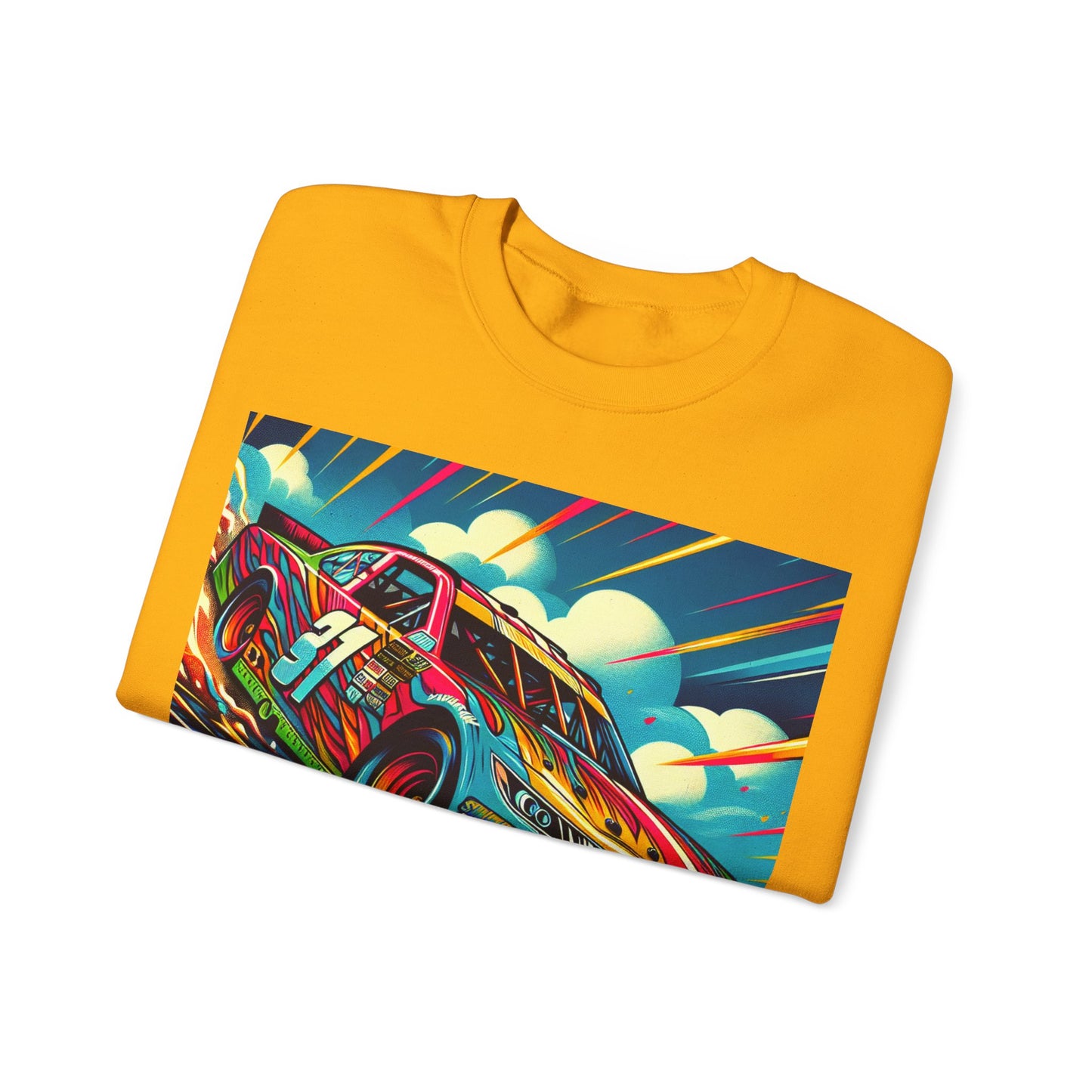 Race Car Crewneck Sweatshirt | Racing Apparel, Unisex Sweatshirt, Nascar Gift, Motorsports Clothing, Car Enthusiasts Sweatshirt