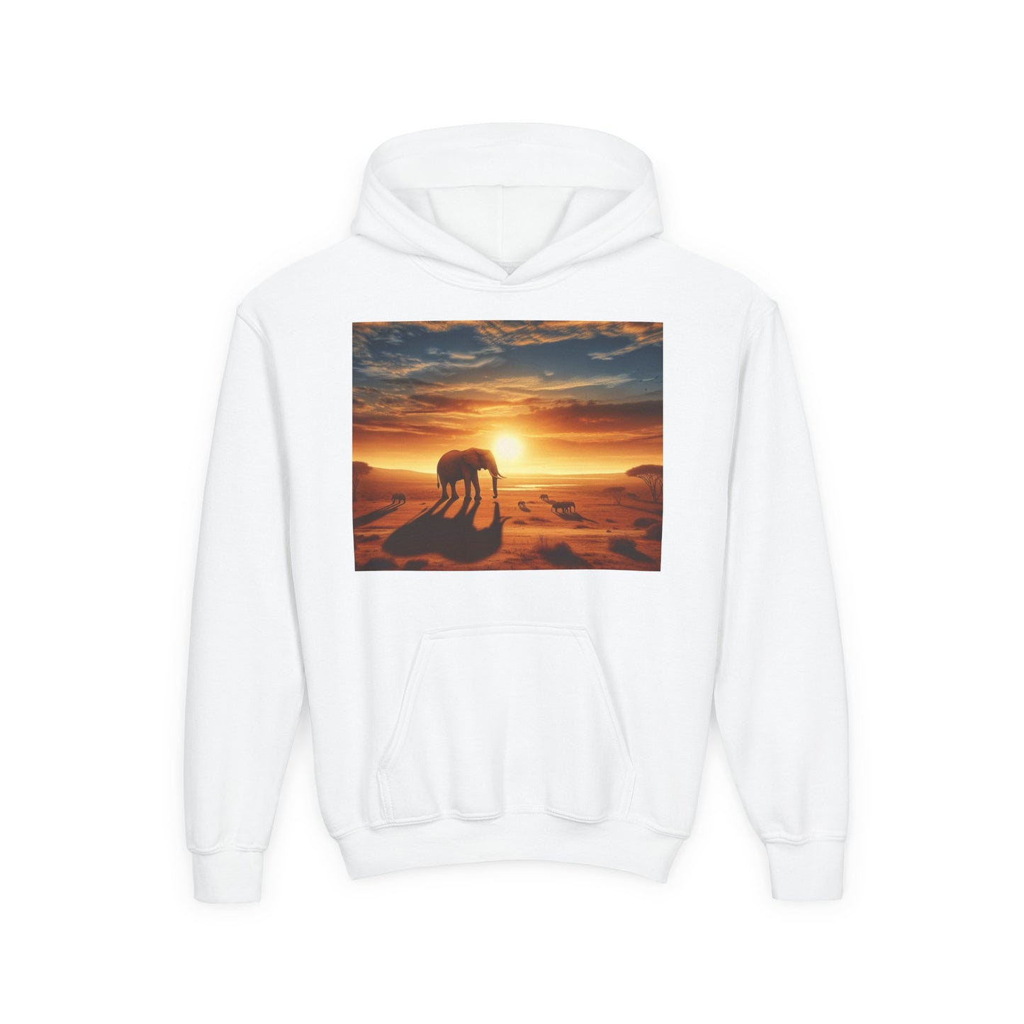 Elephants Youth Hoodie - Heavy Blend Sweatshirt