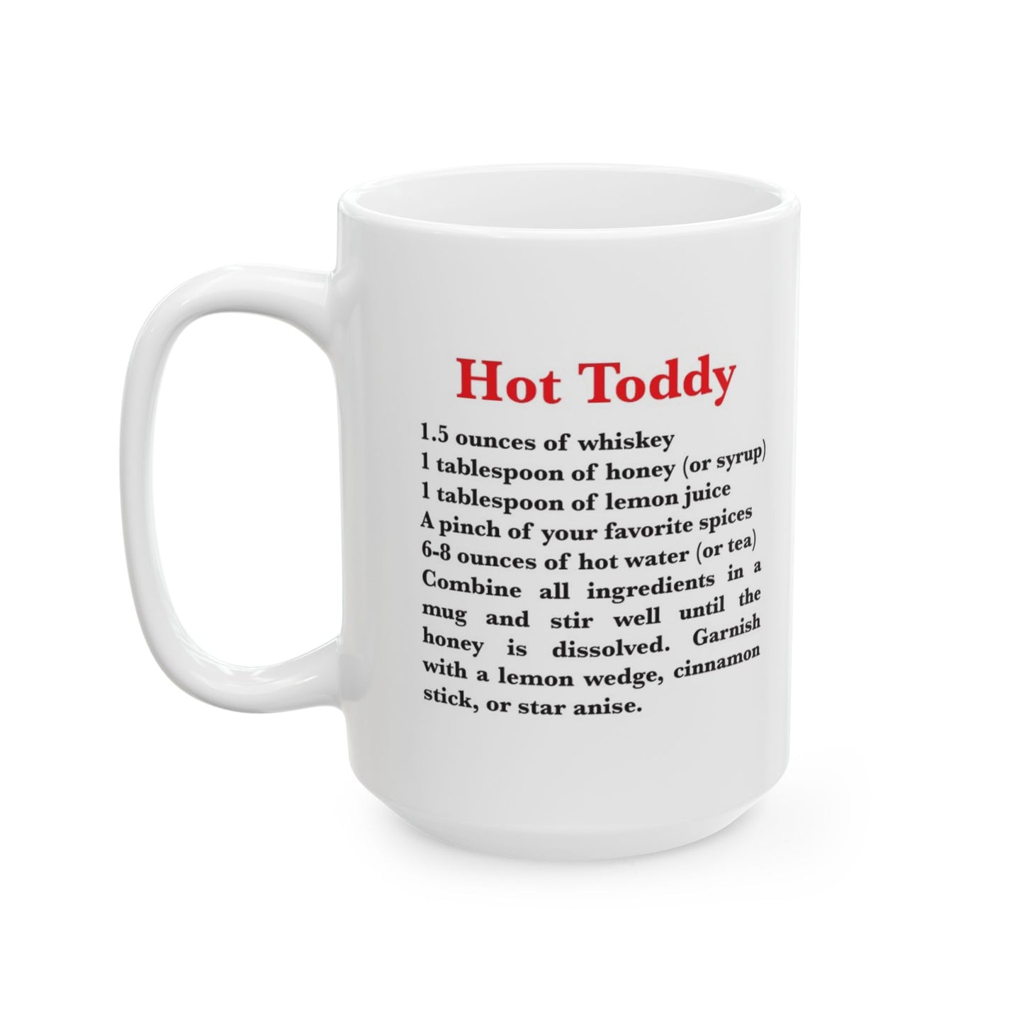 Hot Toddy Ceramic Recipe Mug