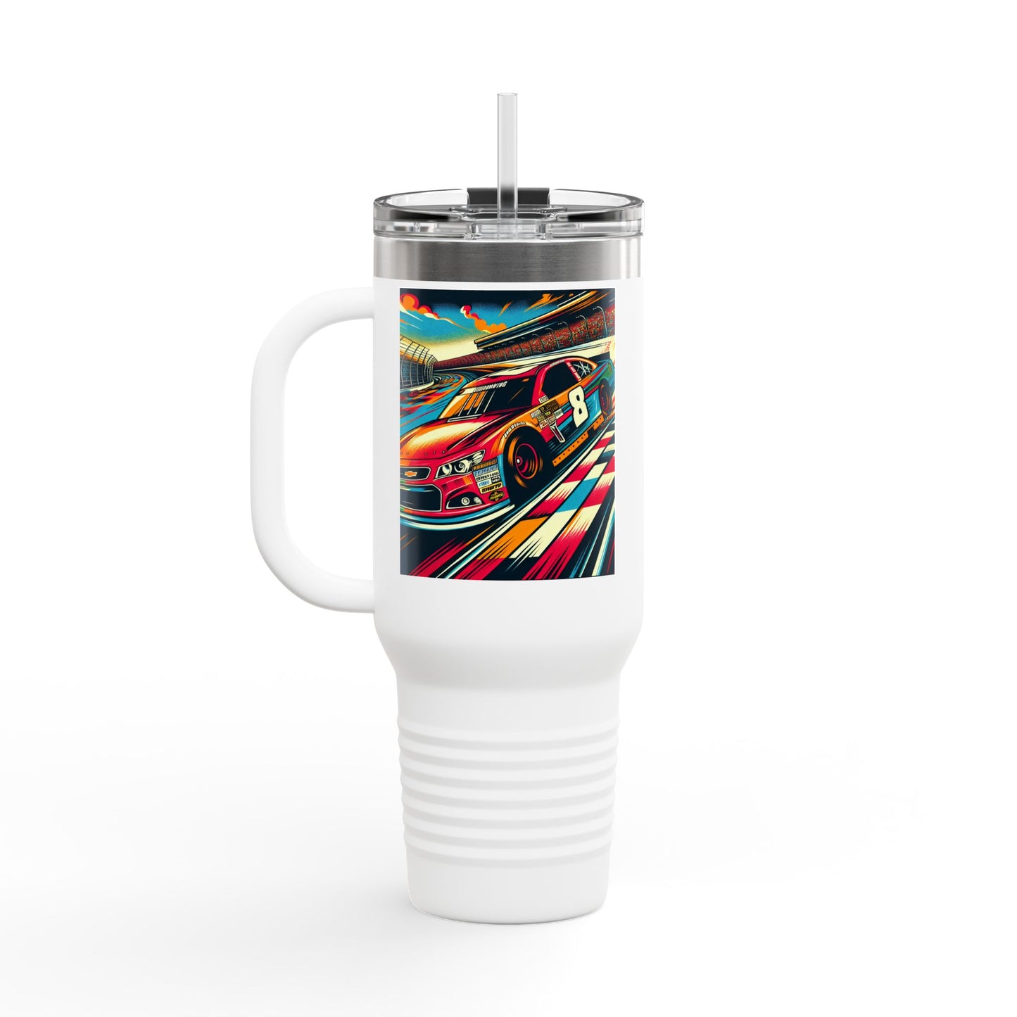 Vintage F1 Insulated Travel Mug, 40oz, Perfect for Fans, Sports Events, Coffee, Tea, Water
