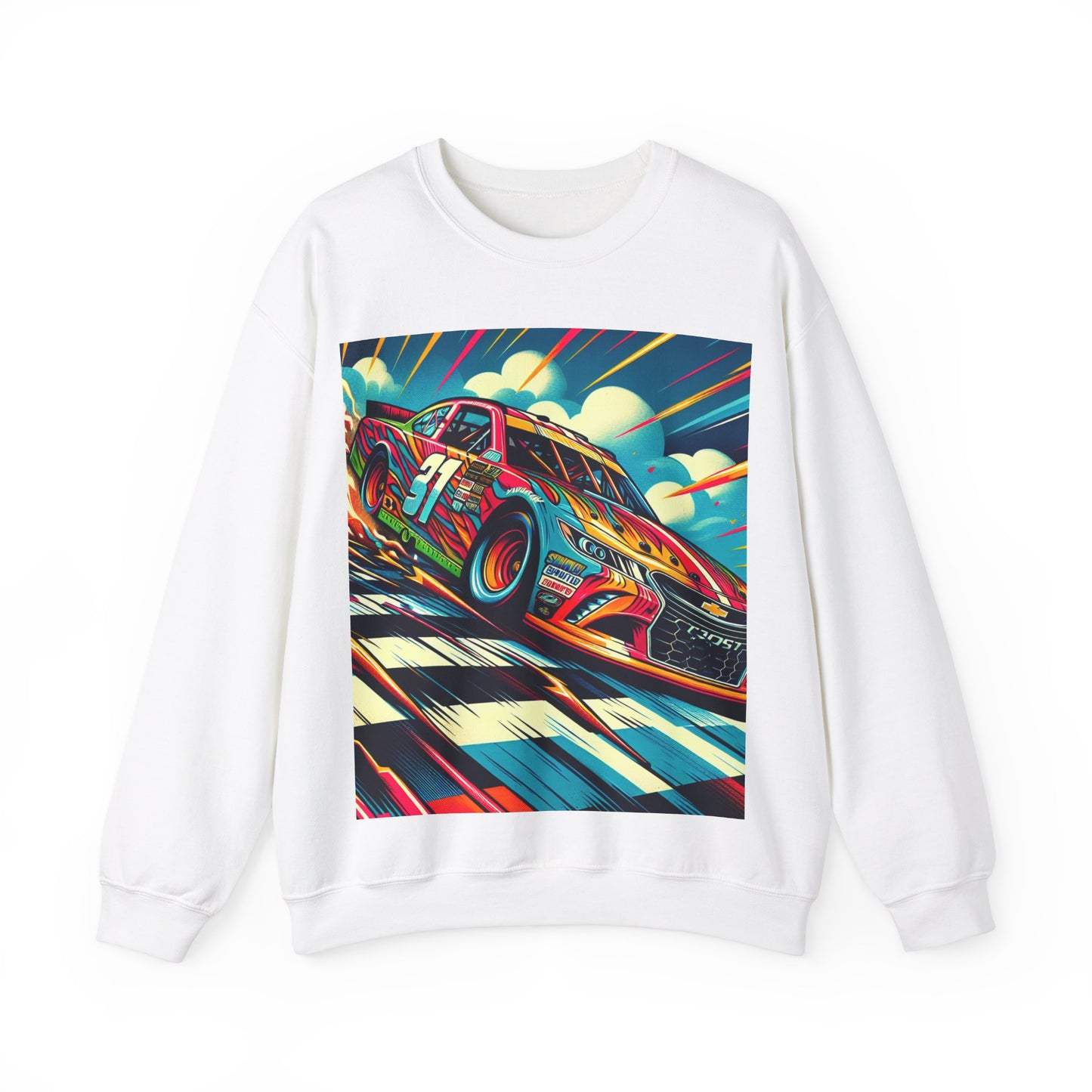 Race Car Crewneck Sweatshirt | Racing Apparel, Unisex Sweatshirt, Nascar Gift, Motorsports Clothing, Car Enthusiasts Sweatshirt