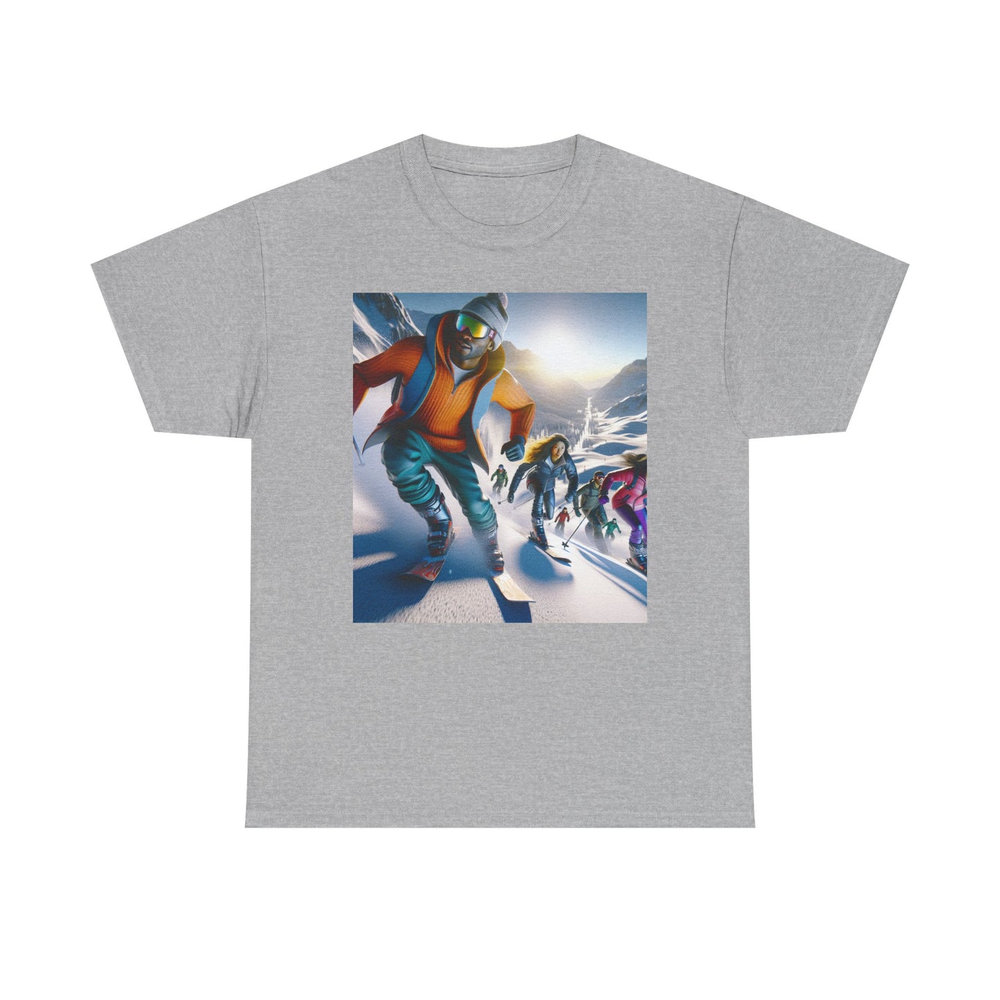 Skiing Women's Heavy Cotton Tee