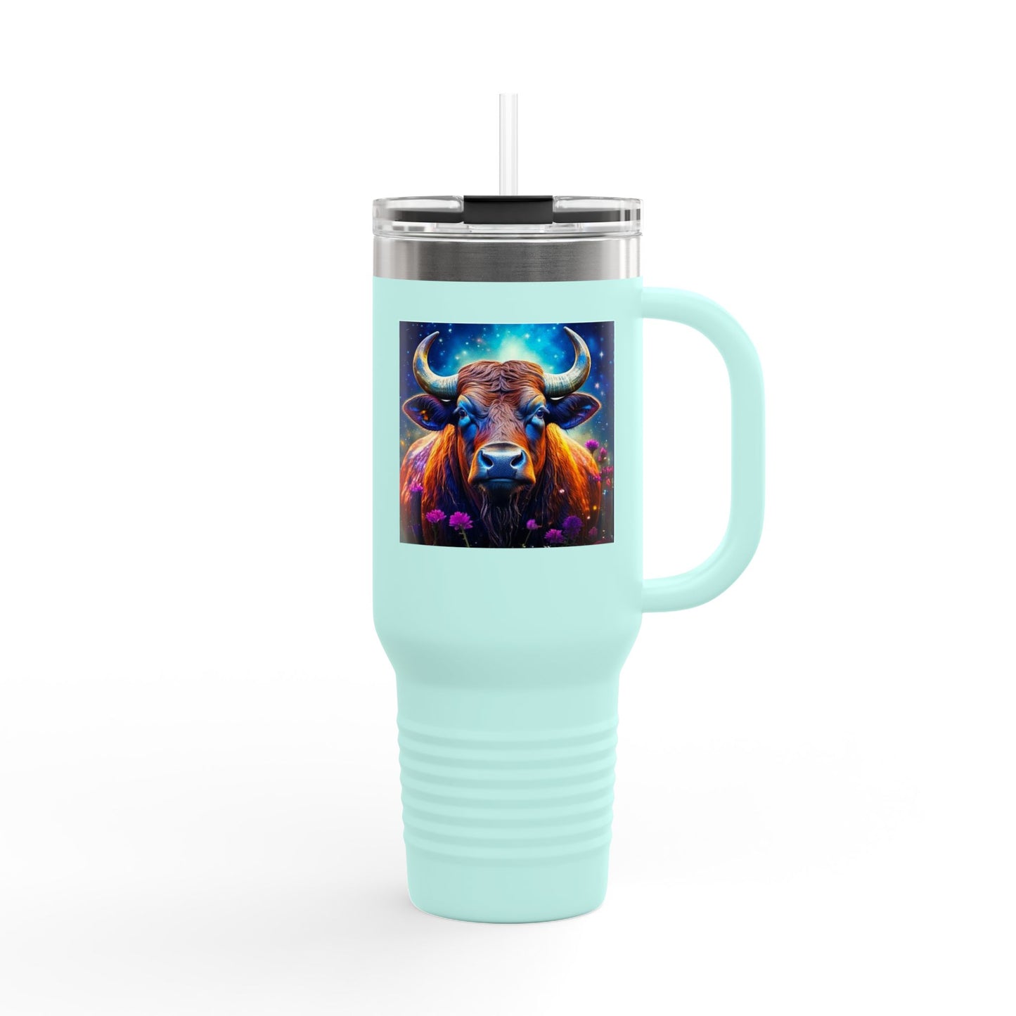 Taurus Insulated Travel Mug, 40oz, Perfect for Zodiac Fans, Coffee, Tea, Water