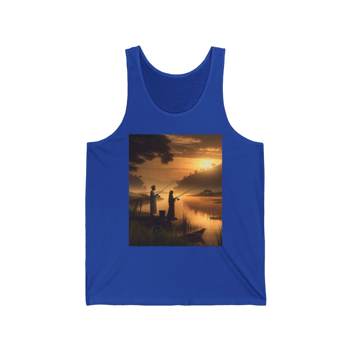 Fishing Unisex Jersey Tank Top - Perfect for Festivals & Casual Wear