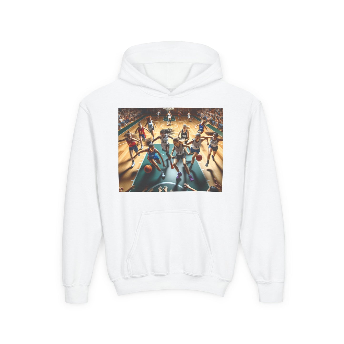 Basketball Youth Hoodie - Heavy Blend Sweatshirt