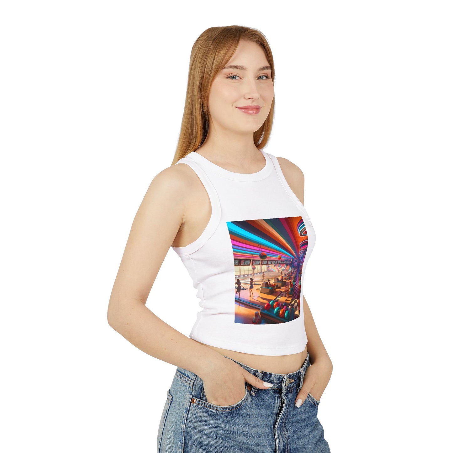 Bowling Women's Micro Rib Racer Tank Top