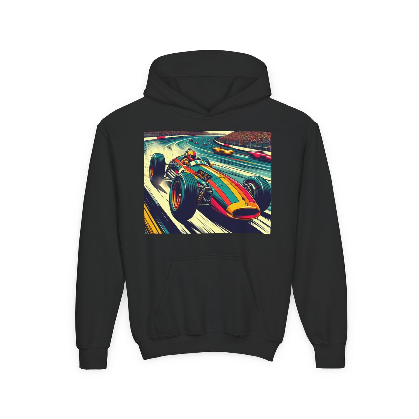 Vintage F1 Youth Hoodie - Heavy Blend Sweatshirt
