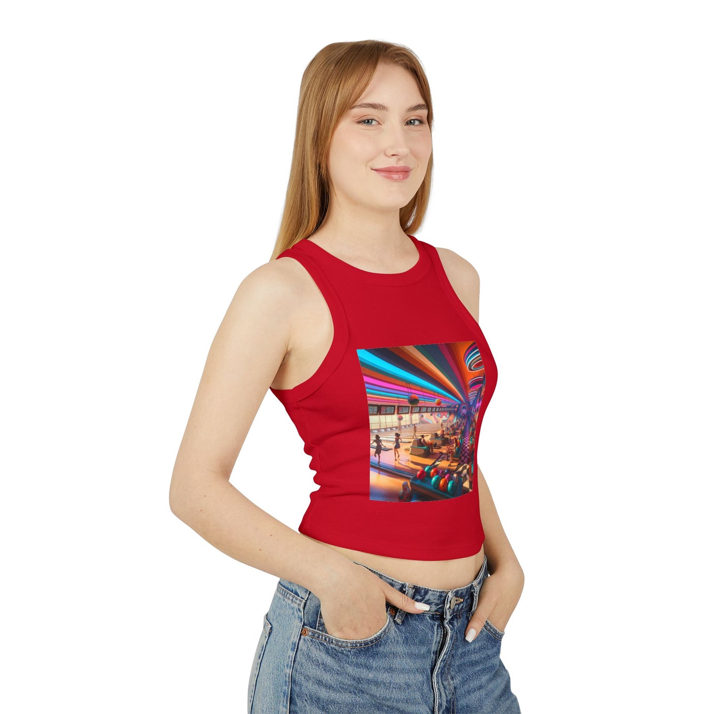 Bowling Women's Micro Rib Racer Tank Top