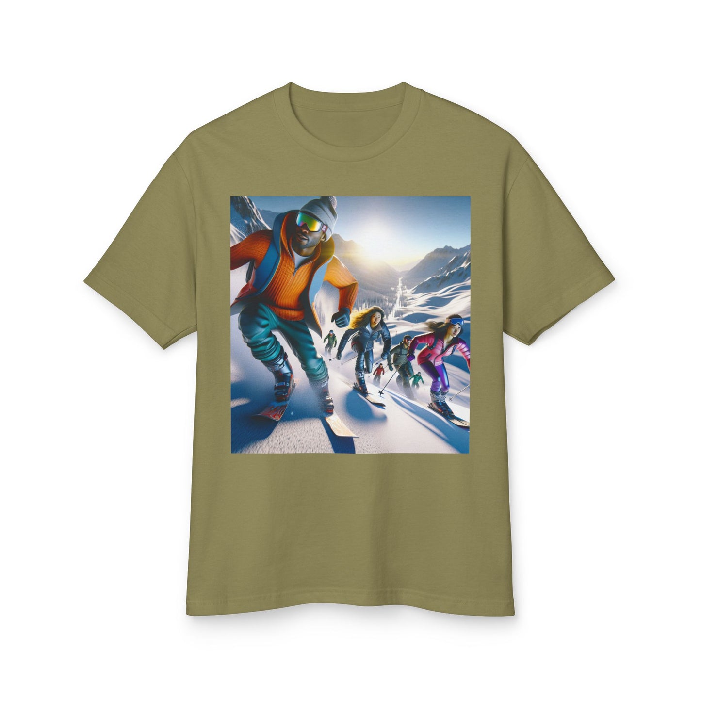 Skiing Heavyweight Tee - Unisex Garment-Dyed Shirt