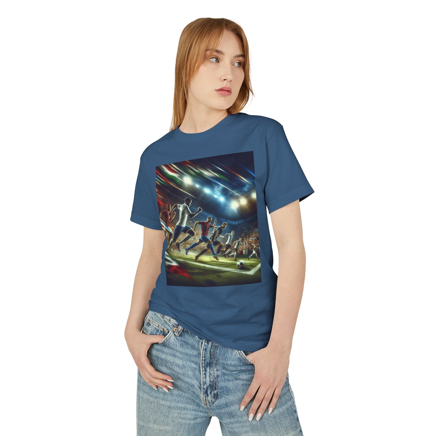 Soccer Heavyweight Tee - Unisex Garment-Dyed Shirt