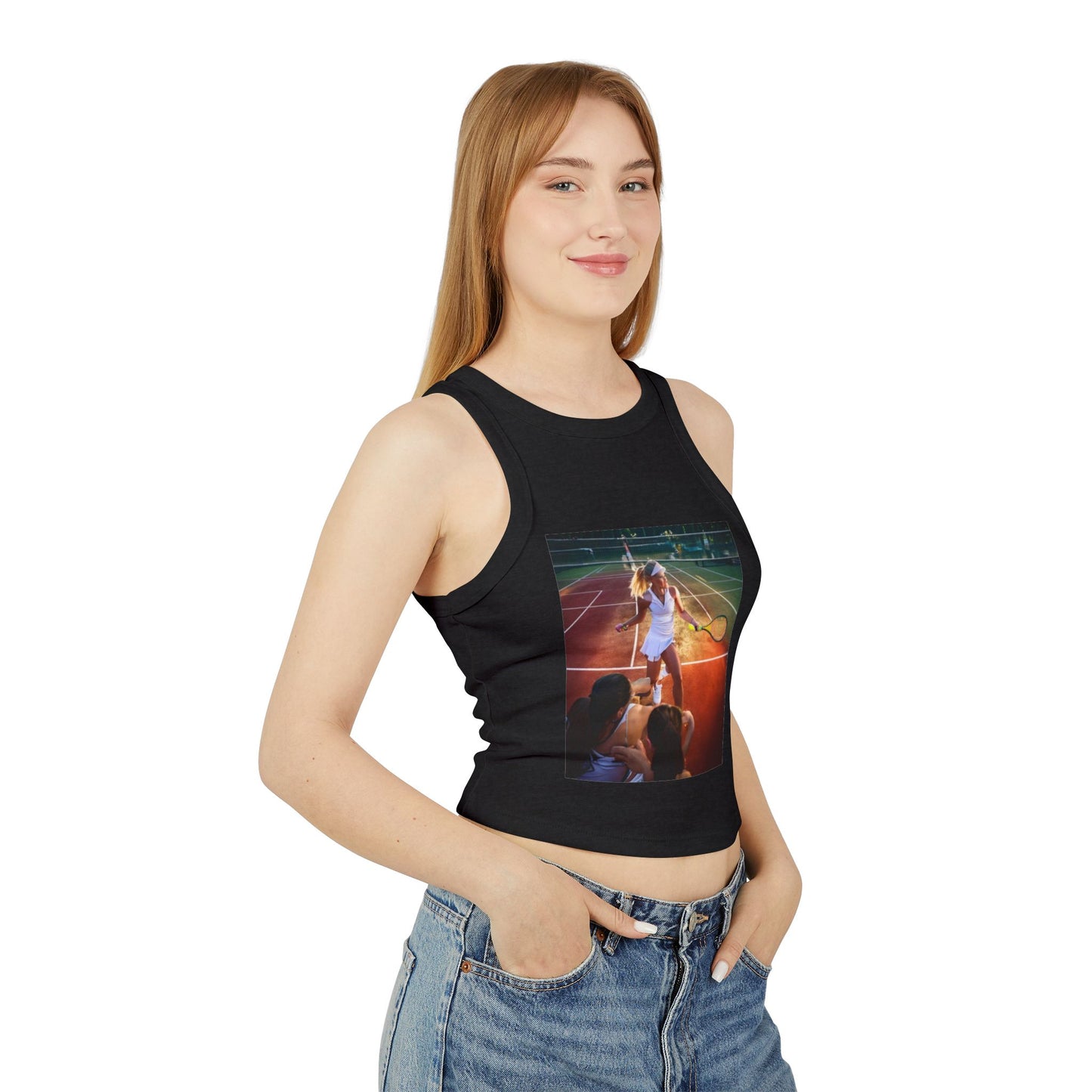 Tennis Women's Micro Rib Racer Tank Top