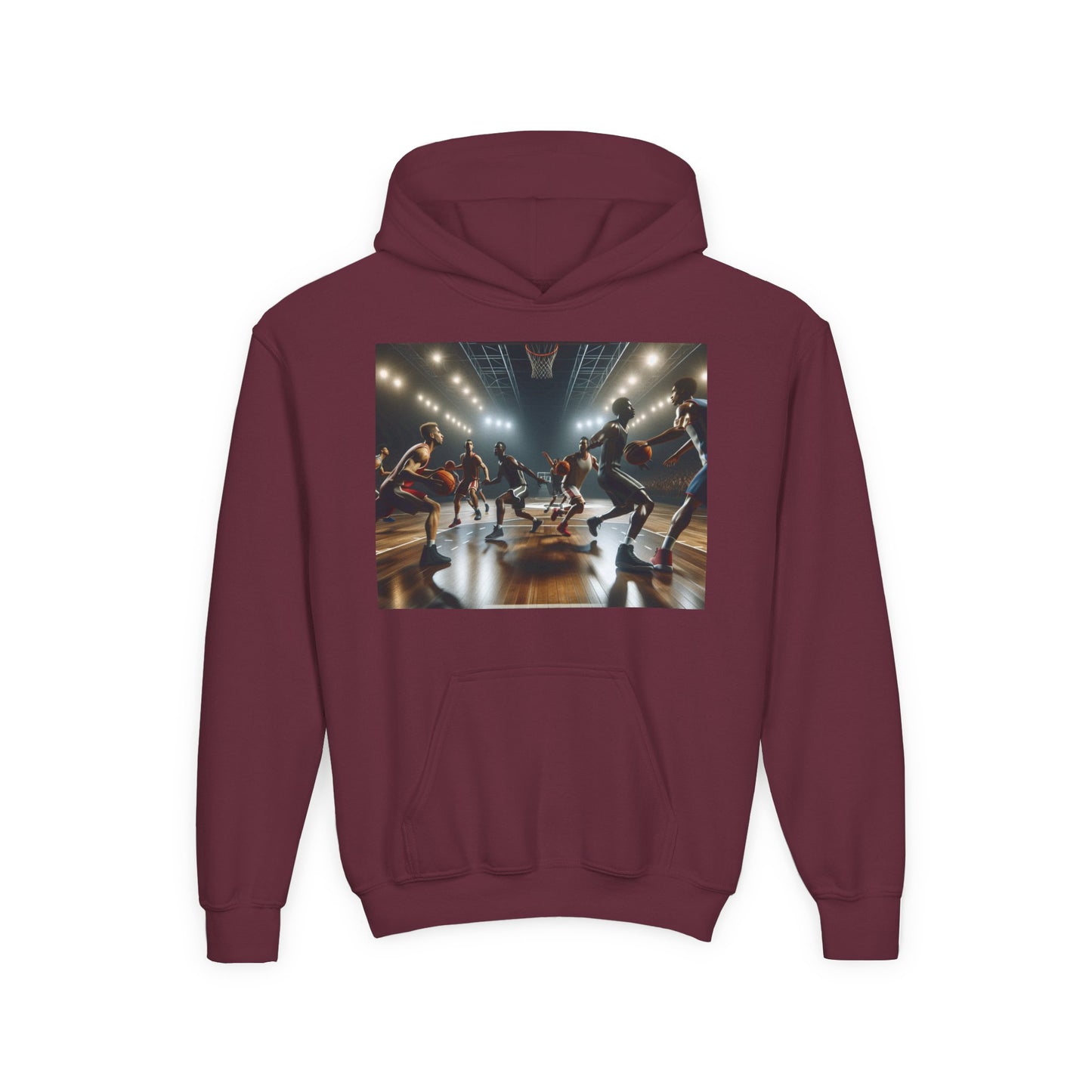 Basketball Youth Hoodie - Heavy Blend Sweatshirt