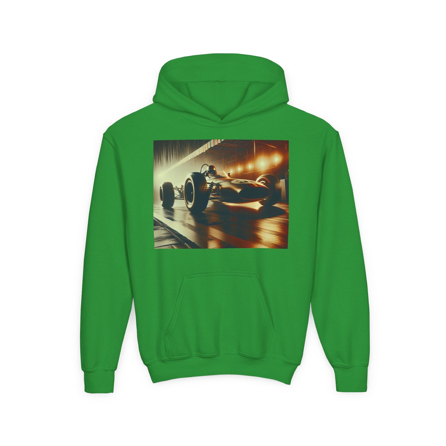 Vintage F1 Youth Hoodie - Heavy Blend Sweatshirt