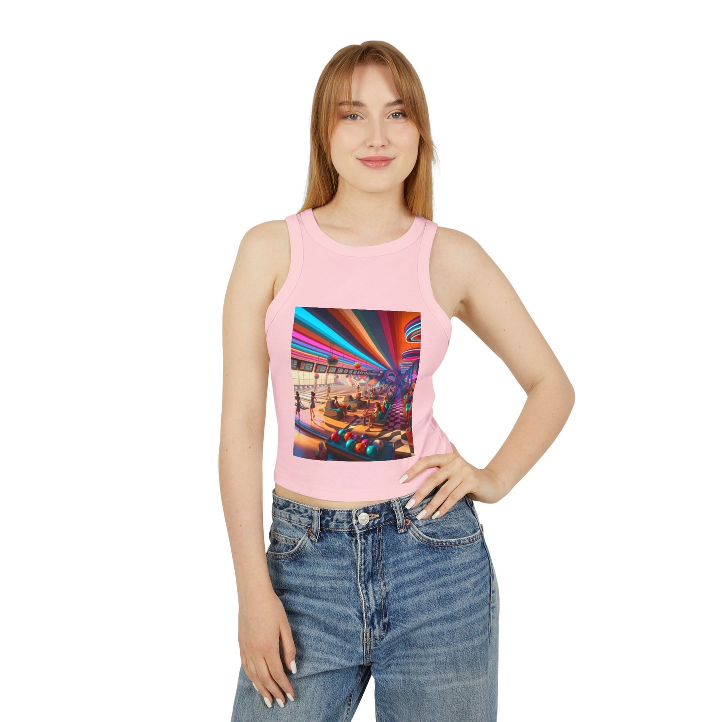 Bowling Women's Micro Rib Racer Tank Top