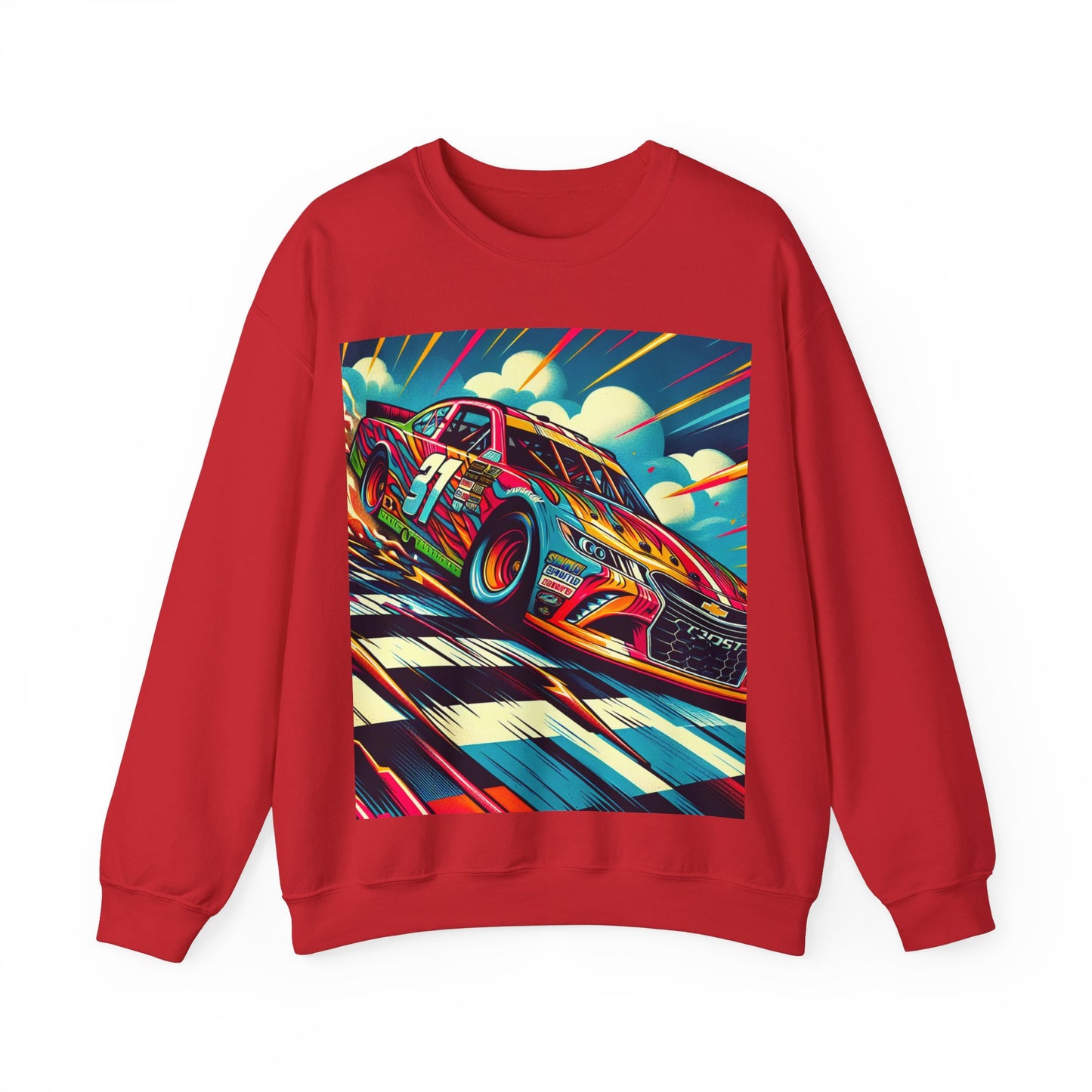 Race Car Crewneck Sweatshirt | Racing Apparel, Unisex Sweatshirt, Nascar Gift, Motorsports Clothing, Car Enthusiasts Sweatshirt