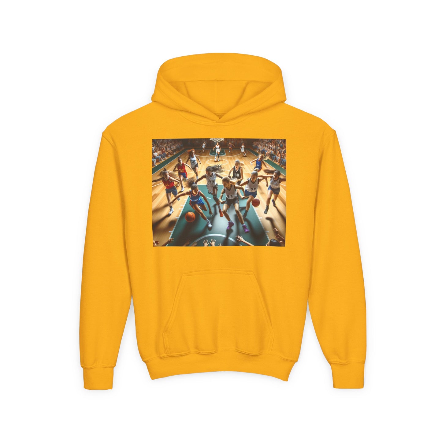 Basketball Youth Hoodie - Heavy Blend Sweatshirt