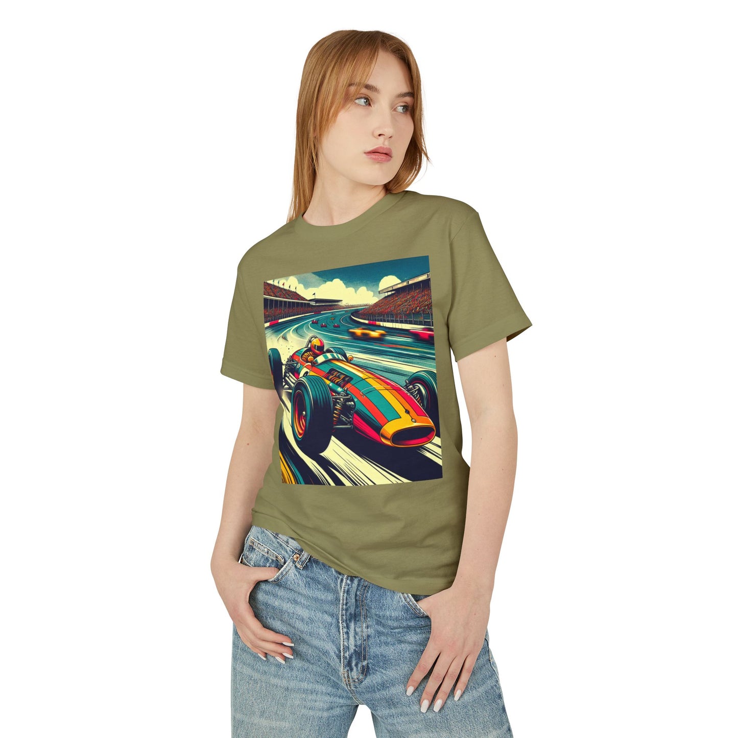 Vintage F1 Heavyweight Tee - Unisex Garment-Dyed Shirt