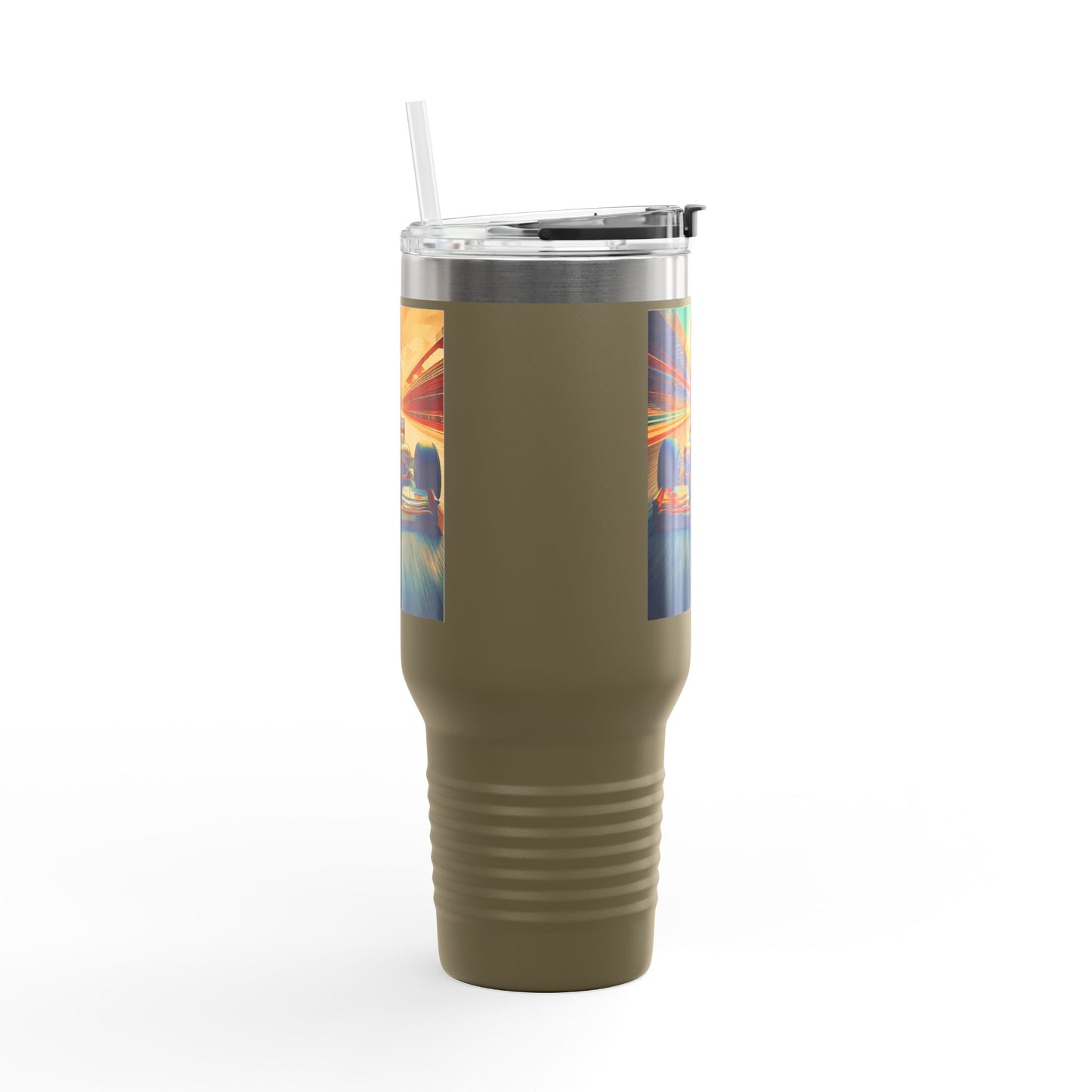Vintage F1 Insulated Travel Mug, 40oz, Perfect for Fans, Sports Events, Coffee, Tea, Water