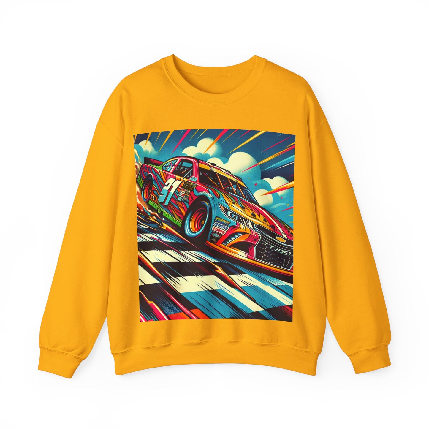 Race Car Crewneck Sweatshirt | Racing Apparel, Unisex Sweatshirt, Nascar Gift, Motorsports Clothing, Car Enthusiasts Sweatshirt